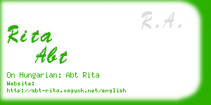 rita abt business card